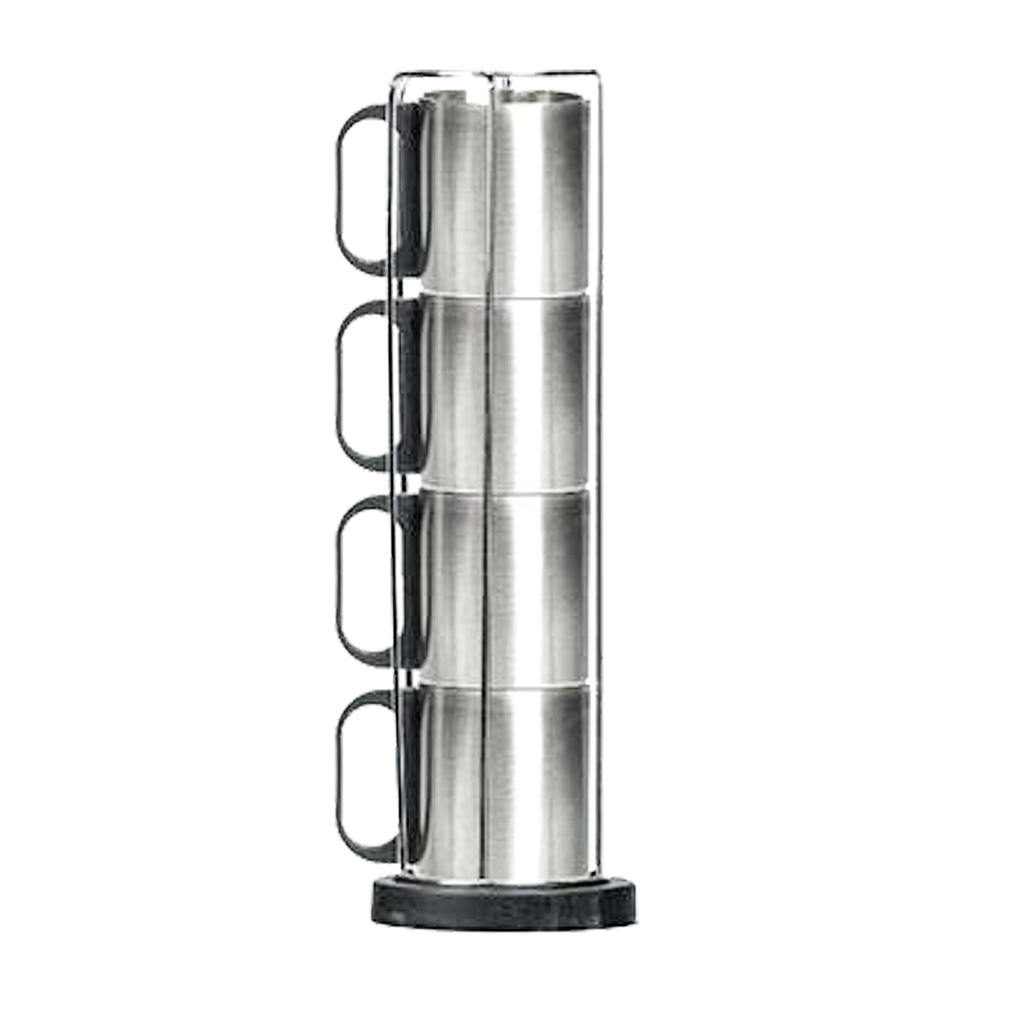 4 Piece stainless steel Mug Set (stain) Engraved